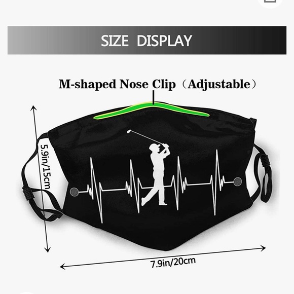 ⛳️NWT 2 GOLF MASKS WITH CARBON FILTERS - Picture 2 of 6